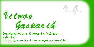 vilmos gasparik business card